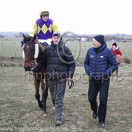 01st WELL BILL and D J McConville ( 7 , PURPLE,yellow triple diamond; yellow sleeves; yellow cap ) Trainer: Marshall Watson,, Owner : Claire Watson