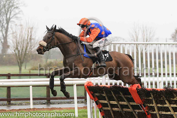 01st Wingin A Prayer and R M Power ( 12 , royal blue, orange spots ) Trainer - Mrs J Harrington , Owner - Rainbow Gems Syndicate
