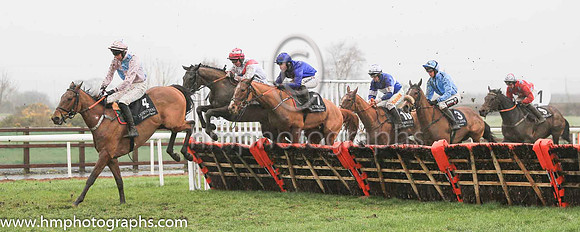 07th Metal Man and D F O'Regan ( 7 , blue, orange chevron ) Trainer - G Elliott , Owner - Gordon Elliott