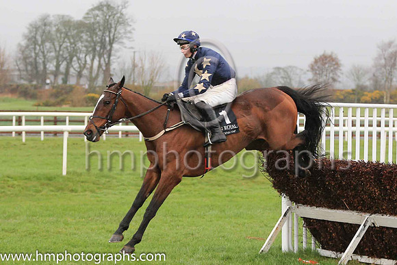 04th Golazo and D J Mullins ( 1 , dark blue, yellow star ) Trainer - W P Mullins , Owner - Stellar Football Partnership
