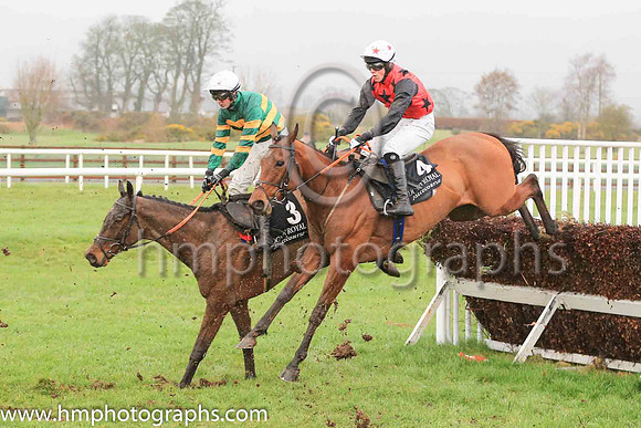 PU Crossed My Mind and N P Madden ( 3 , orange and green hoops ) Trainer - A L T Moore , Owner - John P McManus
