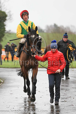 04th Moonshine Bay and R M Power ( 4 , emeraldgreen, yellow chevron ) Trainer - Mrs J Harrington , Owner - Ann  Alan Potts Limited