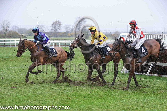 03rd Samurai Cracker and Mr J C Barry 5 ( 1 , blue and dark blue qtrd ) Trainer - Caroline Mccaldin , Owner - Alan McCaldin