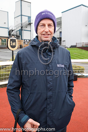 Trainer - G P Cromwell who won with Prospectus and J B Kane 5 ( 4 , red, blue stars ) at Down Royal on Saint Patrick's Day 2020