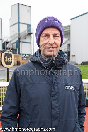 Trainer - G P Cromwell who won with Prospectus and J B Kane 5 ( 4 , red, blue stars ) at Down Royal on Saint Patrick's Day 2020