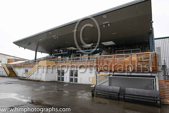 Empty grandstand at Down Royal on Saint Patrick's Day 2020 because of COVID-19. RHI had banned spectators in a bid to control the spread of the virus.
