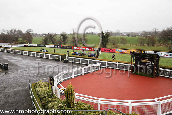 The parade ring and winners enclosure at Down Royal on Saint Patrick's Day 2020. Spectators wereexcluded because of COVID-19. RHI had banned spectators in a bid to control the spread of the virus.