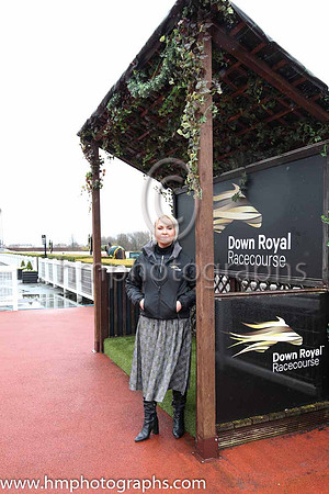 Emma Meehan , Chief executive of Down Royal Racecourse at the empty parade ring and winners enclosure at Down Royal on Saint Patrick's Day 2020. Spectators were excluded because of COVID-19. RHI had b
