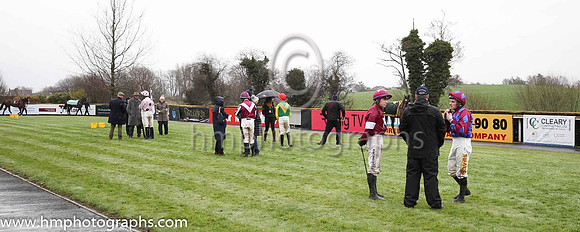 The parade ring at Down Royal on Saint Patrick's Day 2020. Spectators were excluded because of COVID-19. RHI had banned spectators in a bid to control the spread of the virus.