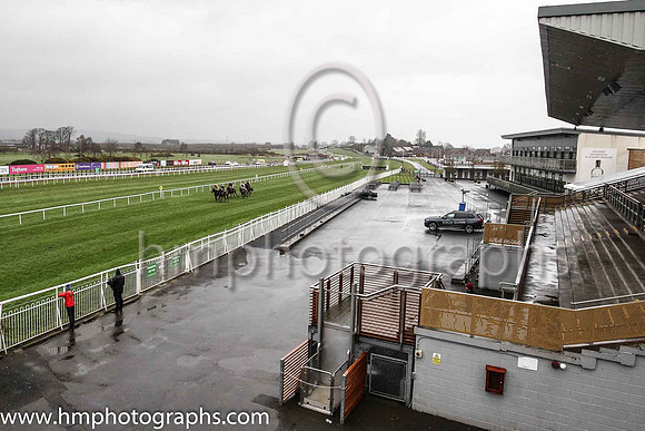 Racing at at the emptygrandstands and enclosures at Down Royal on Saint Patrick's Day 2020. Spectators were excluded because of COVID-19. RHI had banned spectators in a bid to control the spread of th