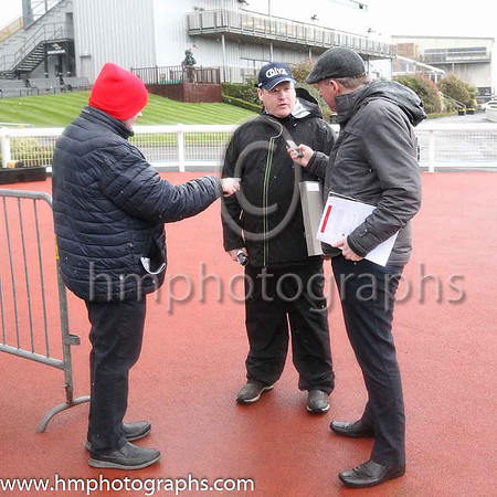 The press interview Gordon Elliott trainer of winner Monbeg Notorious at Down Royal on saint Patrick;s Day 2020