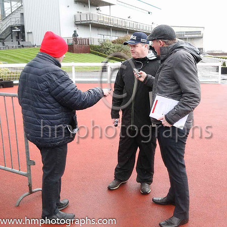 The press interview Gordon Elliott trainer of winner Monbeg Notorious at Down Royal on saint Patrick;s Day 2020