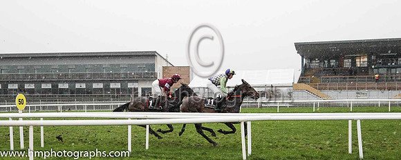 07th Wildflower Girl and Mr P Power 7 ( 11 , green and dark blue check ) Trainer - P E Collins , Owner - Denis Duggan  P E Collins