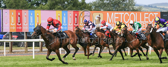 06th Adams Barbour  and C D Hayes ( 5 , purple, pink stars ) Trainer - L Smyth , Owner - Dr David Adam