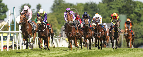 01st Iowa   and M C Hussey ( 13 , salmon ) Trainer - A P O Brien , Owner - Mrs John Magnier   Michael Tabor   Derrick Smith