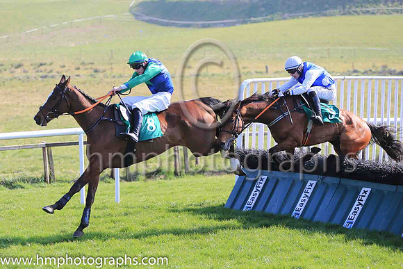 01st Barnaviddaun and D J Mullins ( 8 , blue, green star ) Trainer - T Mullins , Owner - Mrs L Graffin