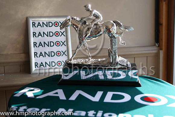 The Randox trophy for the winner of the Randox Ulster National Steeplechase at Downpatrick Racecourse. The trophy was not presented the Meeting because Horse Owners were not allowed to attend.