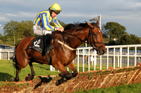 01st Degenerous ( 12 , royal blue and yellow stripes ) and R. Loughran - Trainer : Sarah Dawson - Owner : Dr. J.F. Dawson