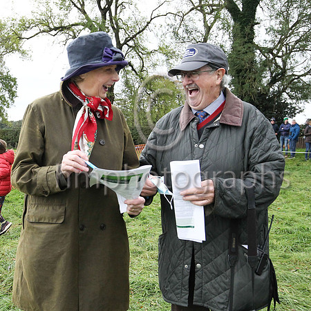 Mrs Alison Millar, INHS Representative and Frankie Fitzsimmons enjoyning the craic at East Antrim Point to Point at Loughanmore on 23rd October 2021