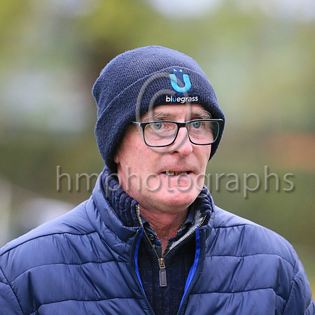 Colin Mckeever trainer of Loughhill winner of the Maiden Race for 6-Y-O  Upwards Geldings at East Antrim P2P at Loughanmore on 23rd October 2021