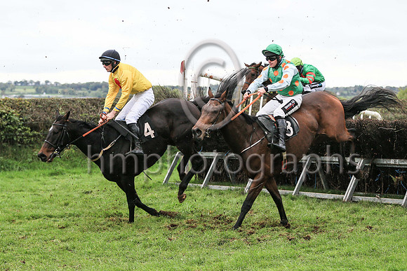 01st GALIA DES LITEAUX (FR) and R James ( 8 , EMERALD GREEN,orange spots; white sleeves,orange spots; emerald green cap ) Trainer: Donnchadh Doyle,, Owner : Syndicate Monbeg