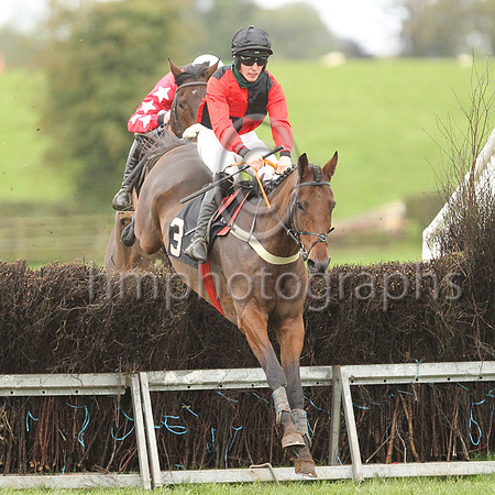 01st BALLYDAM (FR) and B W Harvey ( 3 , RED  BLACK QTD; red sleeves; black cap ) Trainer: B.R. Hamilton,, Owner : Syndicate The Lonely Poet