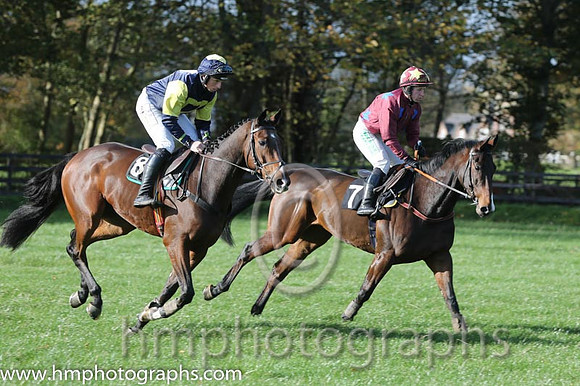01 Shanroe Santos and J J Codd - - 01st (8 ,dark bkue, yellow hollow box ) Trainer - J J Lambe  06 Drumconnor and J McKeown - PU - 06th (7 ,maroon, royal blue stars ) Trainer - J J Lambe