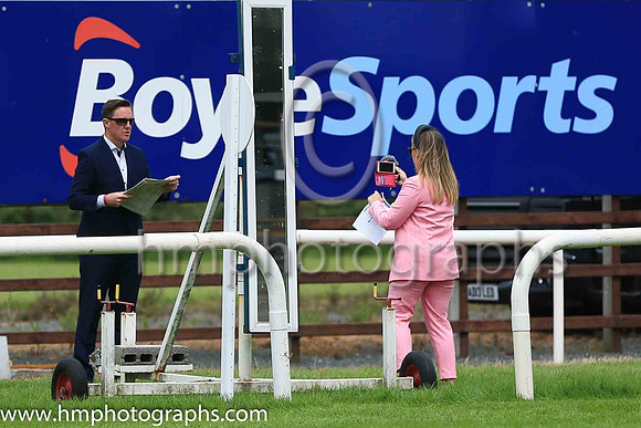 Sarah Kinsella Boyle Sports PR Executive recording the day at Down Royal
