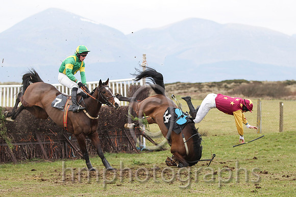 11 & 06 - Back To The Party & J E Flynn - PU (7, emerald green, yellow braces ) & She'll Tell Meda & J Cresswell - Fell (14, maroon, gold stars ) - FT8E0812-5