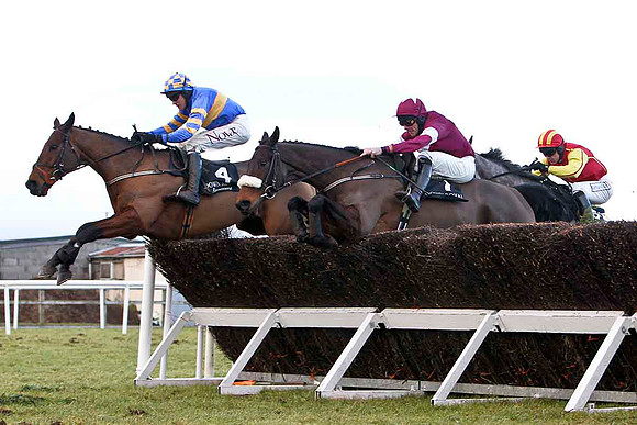 Dundrum (Blue with orange hoops) Winner , Jockey B J Geraghty - FT8E9960-e