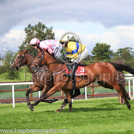 bd Poets Touch and D J O?Keeffe ( 3 , yellow, blue hoop ) Trainer - A Slattery , Owner - Adrian Costello