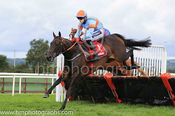 02nd Bioverdia and K M Donoghue ( 1 , light blue, orange hoop ) Trainer - G Elliott , Owner - Alymer Stud Limited
