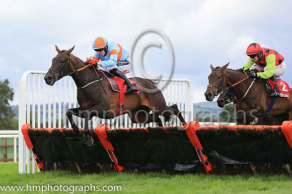 01st Presenting Meghan? nd J M Moore ( 2 , red, black spots ) Trainer - G P Cromwell , Owner - Jason Trotter  William David Hogg