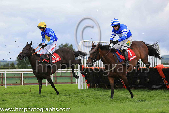 03rd Fowlplay and J S McGarvey ( 7 , blue, white hoop ) Trainer - S Wilson , Owner - McNally Racing Syndicate