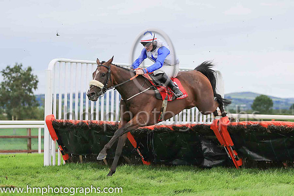 05th Belfast Banter and K C Sexton ( 1 , white, blue star ) Trainer - Peter Fahey , Owner - Direct Bloodstock Limited