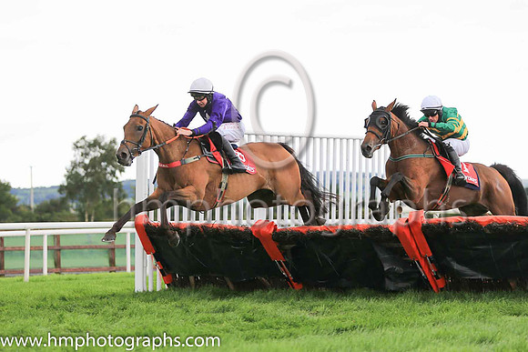 01st Trickey Trix and C D Maxwell ( 8 , dark blue, white star ) Trainer - D A McLoughlin , Owner - Patrick J Macken