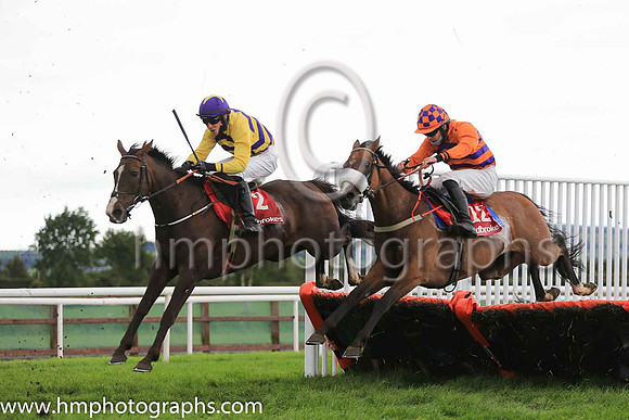 07th Canadian Steel and Mr O McGill ( 2 , yellow and blue chevrons ) Trainer - N C Kelly , Owner - Mrs Shauna Kelly