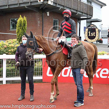 01st Mig Des Taillons and Mr D G Lavery ( 3 , red, black hoops ) Trainer - Patrick Turley , Owner - P L Polly  Mrs Patrick Turley