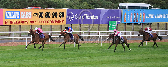 01st Sign From Above (4 , pink, blue stars ) Jockey: Sam Ewing(3) , Trainer: Peter Fahey