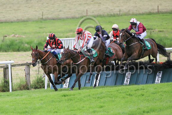Race 3 Winner Hurricane Georgie ridden by Corey McGiven - coulours black, mauve panel number 1