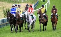 Race 1 start - eventual winner Number 1 Roaring Potter ridden by Shane Fitzgerald in red colours with white diamond