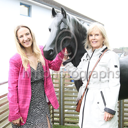 Helen Black , home from Australia on holiday and her Mother Stephanie Bell at Down Royal on 2nd September 2022