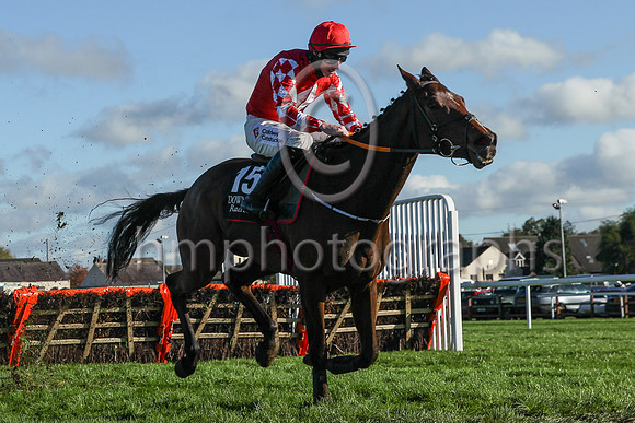01st Mighty Potter and J W Kennedy ( 15 , red, white diamond ) Trainer - G Elliott , Owner - Caldwell Construction Ltd