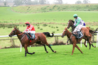01st Boothen Boy and J W Kennedy ( 5 , red, white diamond ) Trainer - G Elliott , Owner - Caldwell Construction Ltd