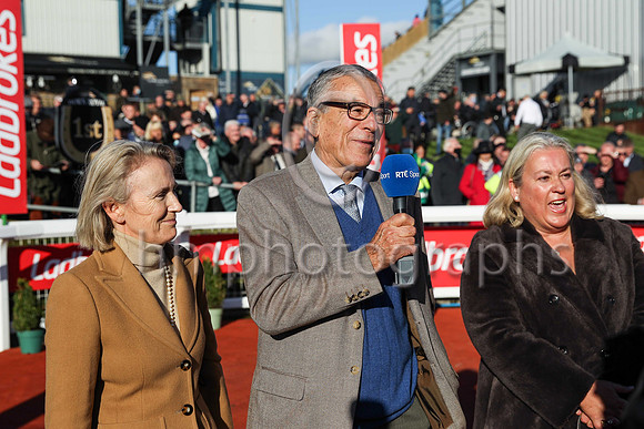 Winning owner P J Vogt in the parade ring after his horse won the Ladbrokes Champion Steeplechase at Down Royal on 30th October 2021