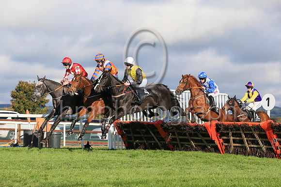 01st Fil Dor and D N Russell ( 1 , red, white diamond ) Trainer - G Elliott , Owner - Caldwell Construction Ltd