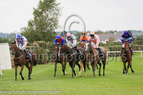01st Pearl Palinka and O J Orr ( 5 , Blue  and pink diamonds ) Trainer - D K Weld , Owner - Mrs Noeleen McCreevy
