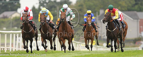 01st Red Wasp and W J Lee ( 5 , Green  and white diabolo ) Trainer - W McCreery , Owner - John C Davies