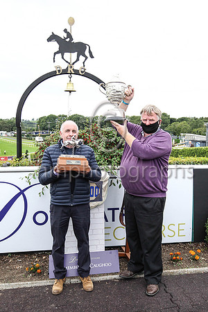 01st Drummullagh Rocky  and C D Maxwell ( 9 , royal blue, orange chevron ) Trainer - S McParlan , Owner - Martin Ward