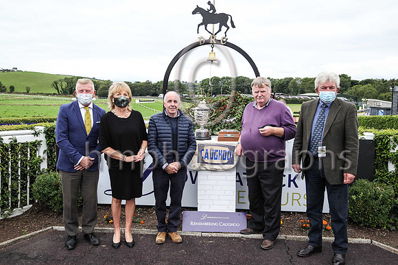 01st Drummullagh Rocky  and C D Maxwell ( 9 , royal blue, orange chevron ) Trainer - S McParlan , Owner - Martin Ward